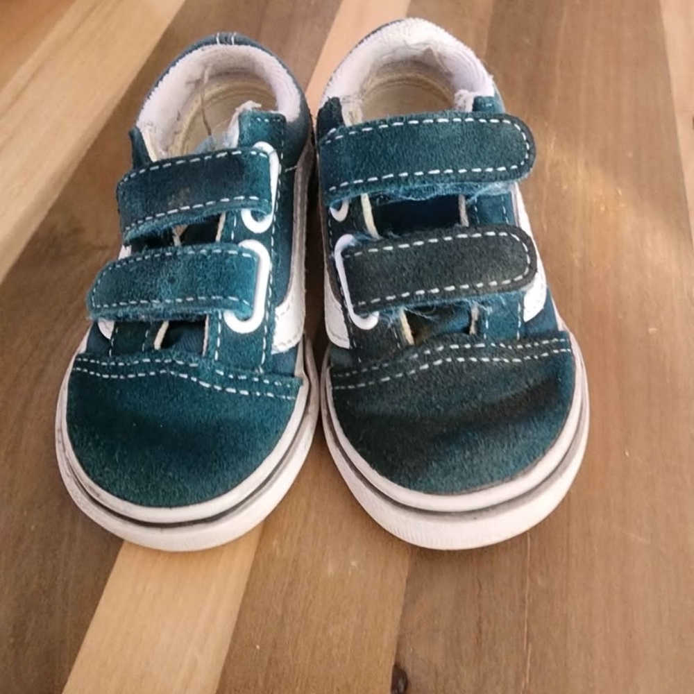 Vans Kids Sneakers - Teal and White